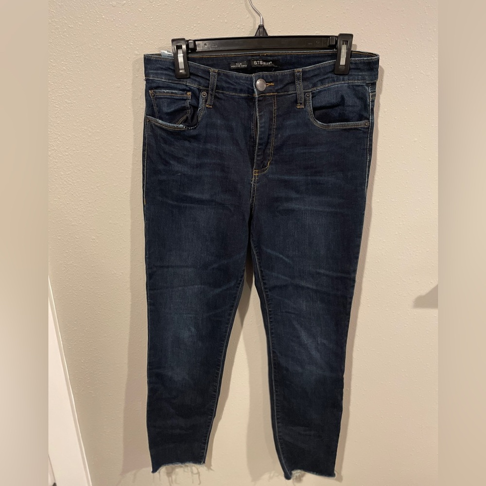 STS Blue Ellie High Rise Ankle Jeans in Dark Blue